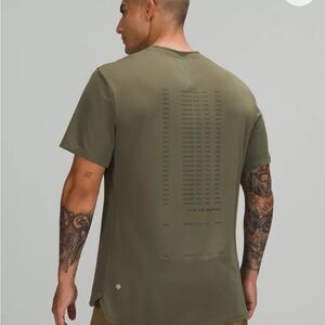 lululemon athletica Dark Olive Square-Neck Running Short-Sleeve Shirt